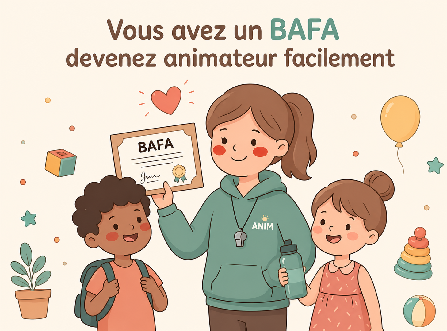 Devenir animateur d enfants indépendant avec le BAFA et trouver des missions régulières